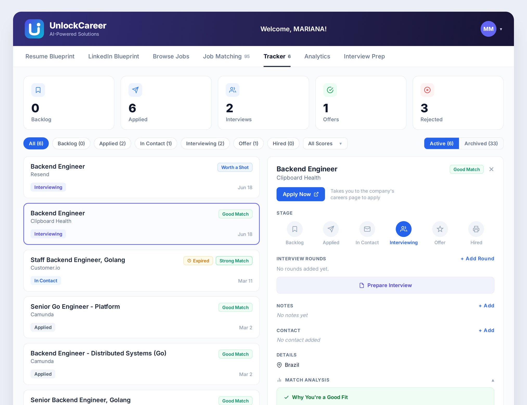Tracker - pipeline de aplicações